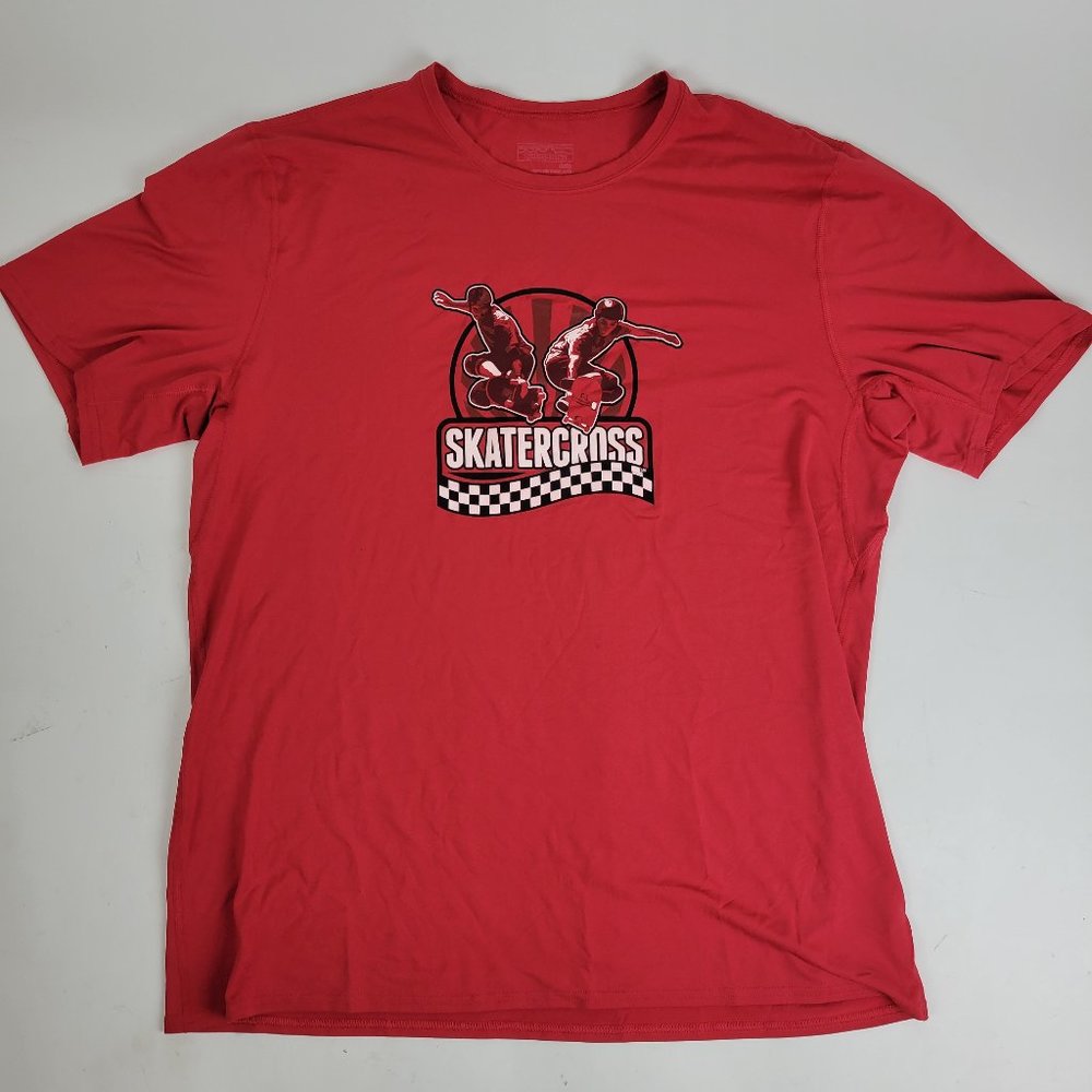 Patagonia Mens Size XL Red Capilene Cool Daily Tech Skatercross Crew Shirt
